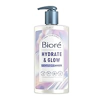 Hydrate & Glow Gentle Face Wash for Dry Skin, Sensitive Skin, Dermatologist Tested, Fragrance Free, SLS/SLES Sulfate Free Facial Cleanser, Cruelty Free & Vegan Friendly 6.77 Oz Bottle