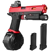 Electric Gel Toys New X5, Full Auto Splat-Blaster Includes Drum and Goggles for Outdoor Team Game, JM-X2 Upgrade Version for Ages 14+,red