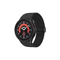 Samsung Galaxy Watch5 Pro, Round Bluetooth Smartwatch, Wear OS, Outdoor Fitness Watch, Fitness Tracker, 45 mm, Titanium Black (German Version)