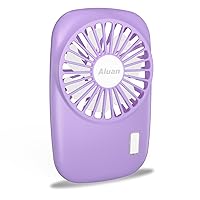 Aluan Handheld Fan Mini Fan Powerful Small Personal Portable Fan Speed Adjustable USB Rechargeable Cooling for Kids Girls Woman Home Office Travel, Purple