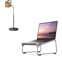 Lamicall Floor Tablet Stand and Wooden Laptop Stand