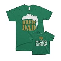 Threadrock Brew Dad & Micro Brew - Father Baby Toddler Matching Shirts Set
