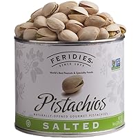 FERIDIES Salted Pistachios (In Shell) - 9oz Vaccum Can
