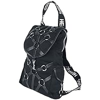 Heartless Morality Bag Gothic Occult Black Mini Backpack with Faux Leather Straps