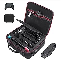 BENGOO Carrying Storage Case for Nintendo SwitchDeluxe All-Protective Hard Travel Carry Bag with Handle and Shoulder Strap for Nintendo Switch Console & Accessories