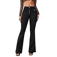 Women Spring Breasted Slim Fit Slim High Waist Stylish Design Patchwork Pants Jeans