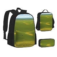Steppe Backpack, Laptop Backpack With Lunch Bag And Storage Box 3 Piece Set, 15 Inch Large Backpack