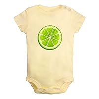 Fruit Lime Image Print Rompers Newborn Baby Bodysuits Infant Jumpsuits Novelty Outfits Clothes