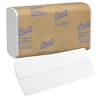 Scott 1510 C-Fold Towels, Absorbency Pockets, 10 1/8 X 13 3/20, White, 200/pk, 12 Pk/carton