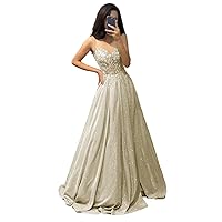 Wchecalino Glitter Satin Prom Dresses Long 2024 Spaghetti Straps Lace Applique Evening Party Gowns with Pocket