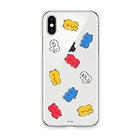 LINE Friends KCL-CSS005 iPhone Xs Case, iPhone X Case, Clear Soft Sally's Imagination Jelly Pattern TPU, iPhone Cover, 5.8 Inches, Wireless Charging Compatible, Jelly Patan