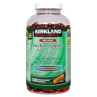 100% Wild Alaskan Salmon Whole Fish Oil 320 Softgels X 2(2 Bottles)