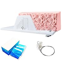 Adjustable Wire Soap Cutter, Acrylic Push Soap Cutters for Perfect Loaf Slicer, DIY Handmade Soap Candles Trimming Loaf Cutting Tools