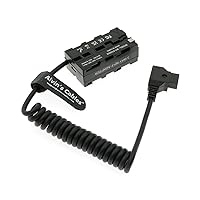 Alvin’s Cables D-tap to Dual-Sided NP-F Dummy Battery Power Adapter Cable for Atomos| SmallHD| Feelworld Monitor, Replacement for Sony NP-F550| F570| F770| F970 Battery