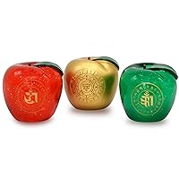 Trinity Of Apples Feng shui Harmony &Balance Peace Wealth Prosperity Success Good Luck Home Decoration 2023 New Year Gift (GW5378)