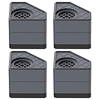 Anti Vibration Pads, SEISSO Washing Machine Foot Pad Stabilizer, Double Heighten Non Slip Shock and Noise Cancelling Support Mat, Stops Washer Dryer Moving Shaking Walking Skidding Protects Floor
