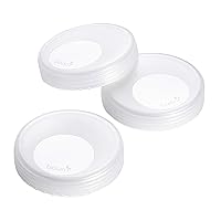 Nursh Breast Milk Storage Lids - Made for Boon Nursh Bottles - Lids for Formula Travel Container - Breastfeeding Essentials and Baby Feeding Supplies - 3 Count