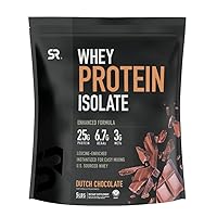 Sports Research Whey Protein Isolate Powder (5lb - Dutch Chocolate) | Leucine-Enriched Amino Acids with 25g of Protein | Gluten Free, Non-GMO Verified & Instantized for Easy Mixing (56 Servings)