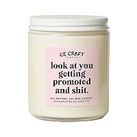 C&E Craft CE Craft - Look at You Getting Promoted & Shit Candle - Promotion Gift Coworker | Promotion Gift | Funny Promotion Gift for Her | Promotion Gift for Men, Women Office (Lavender Vanilla)