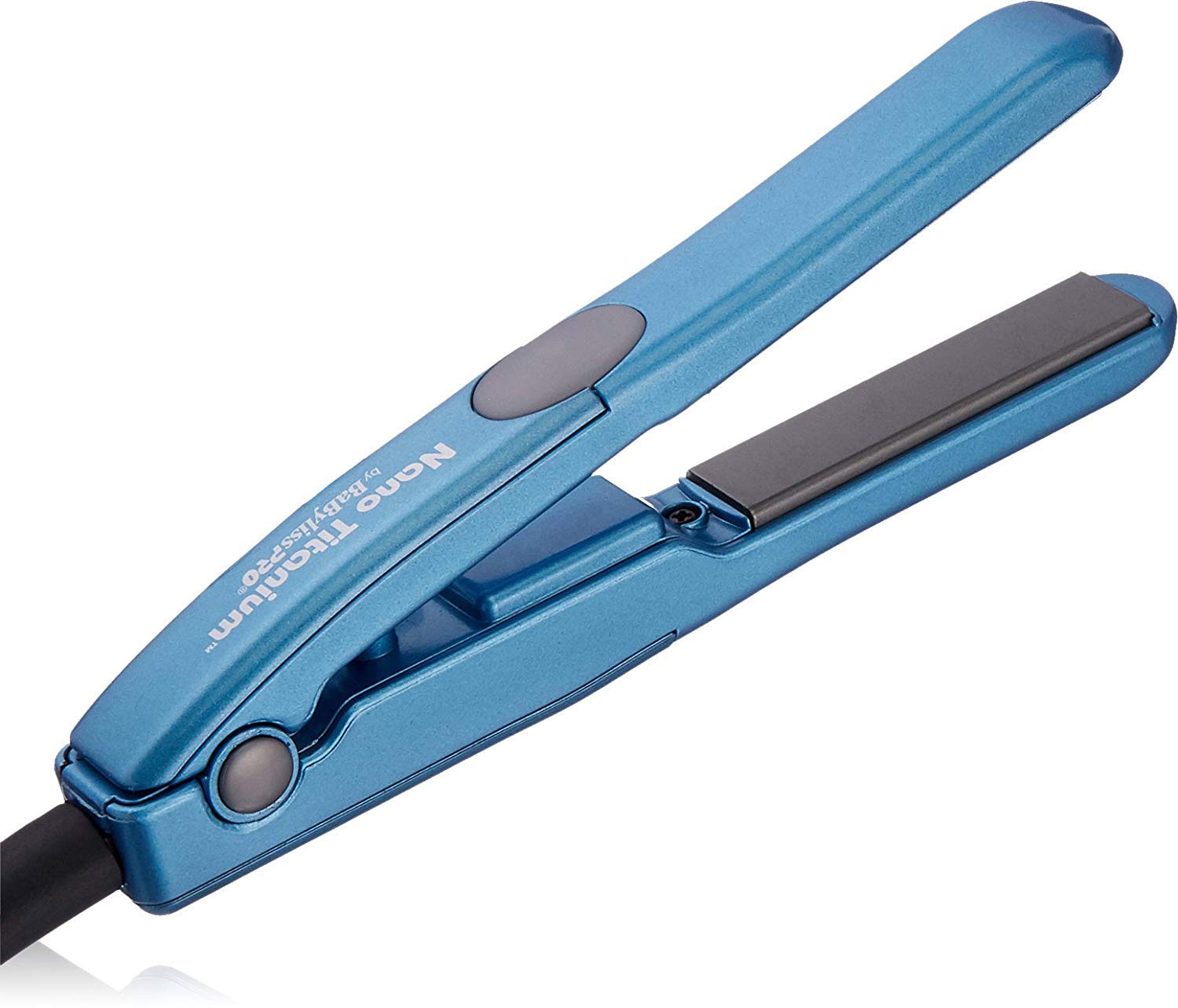 BabylissPRO Nano Titanium Mini Hair Straightener, Compact Professional Flat Iron for Styling On The Go