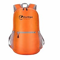 Ultra Lightweight Hiking Backpack - Water Resistant Small Backpack Packable Daypack for Women Men (Orange)