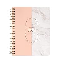 Fringe Studio 2024 Spiral Weekly Planner, Aug 2023 - Dec 2024, 17 Month, Paper Cover, GOOD MARBLE BLUSH