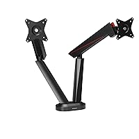 RESPAWN Pro Gaming Accessory, Dual Monitor Arms, Rage Red