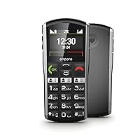 Emporia emporiaSIMPLYCITY-LTE, Button Mobile Phone without Contract, Mobile Phone with Emergency Call Button, Extra Large Buttons, Ideal for Seniors, Easy to Use, Black