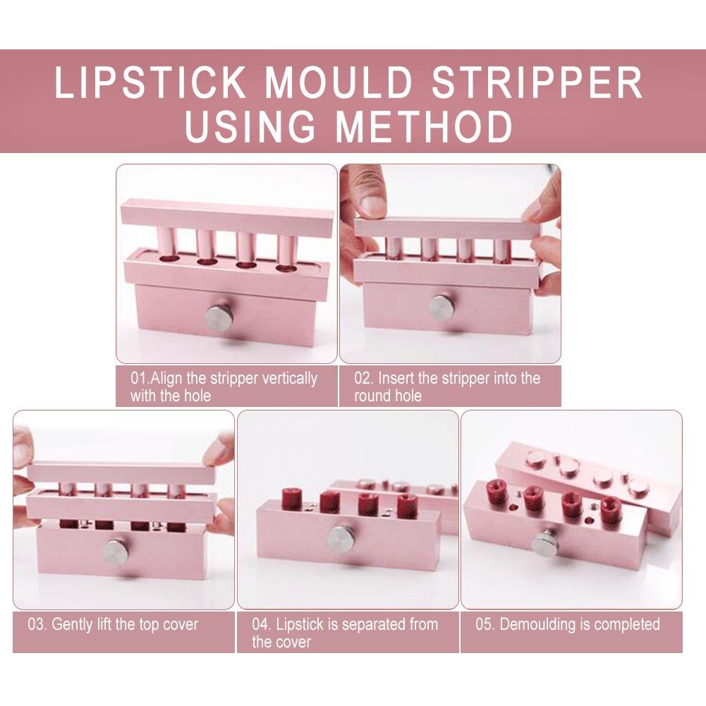 12.1mm Alloy Aluminum DIY Lipstick Mold With 2 Holes Dual Use Lipstick  Mould US
