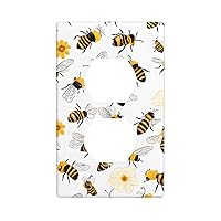 (Flying Bees Daisy Honey) Modern Wall Panel, Switch Cover, Decorative Socket Cover For Socket Light Switch, Switch Cover, Wall Panel.