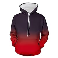 Men's 3D Print Hoodies Casual Hooded Drawstring Pullover Tops Athletic Fit Sweatshirt Novelty Graphic Fleece Sweater