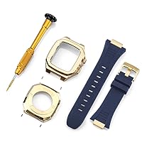 Stainless Steel Strap Case for Apple Watch Band Modification 45mm 44mm 41mm Metal Mod Kit Set for IWatch Series 7 6 SE 5 4 3 2 1 (Color : 33, Size : for iwatch 40MM)