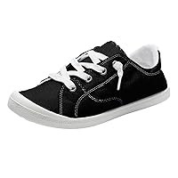 Walking Tennis Shoes for Women Classic Low Top Canvas Shoes Flats Comfortable