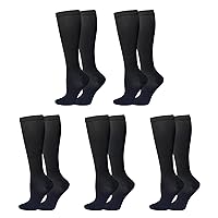 Compression Socks for Women & Men 5 Pairs 15-20 mmHg Support Socks for Women Compression Knee High Socks