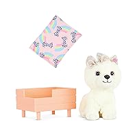 Glitter Girls – Chica – Posable 6-inch Pet Dog Plush Pomeranian Stuffed Animal – Poseable Legs – 14-inch Doll Accessories for Kids Ages 3 and Up – Children’s Toys