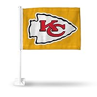 Rico Industries NFL Kansas City Chiefs Gold Double Sided Car Flag Double Sided Car Flag - 16