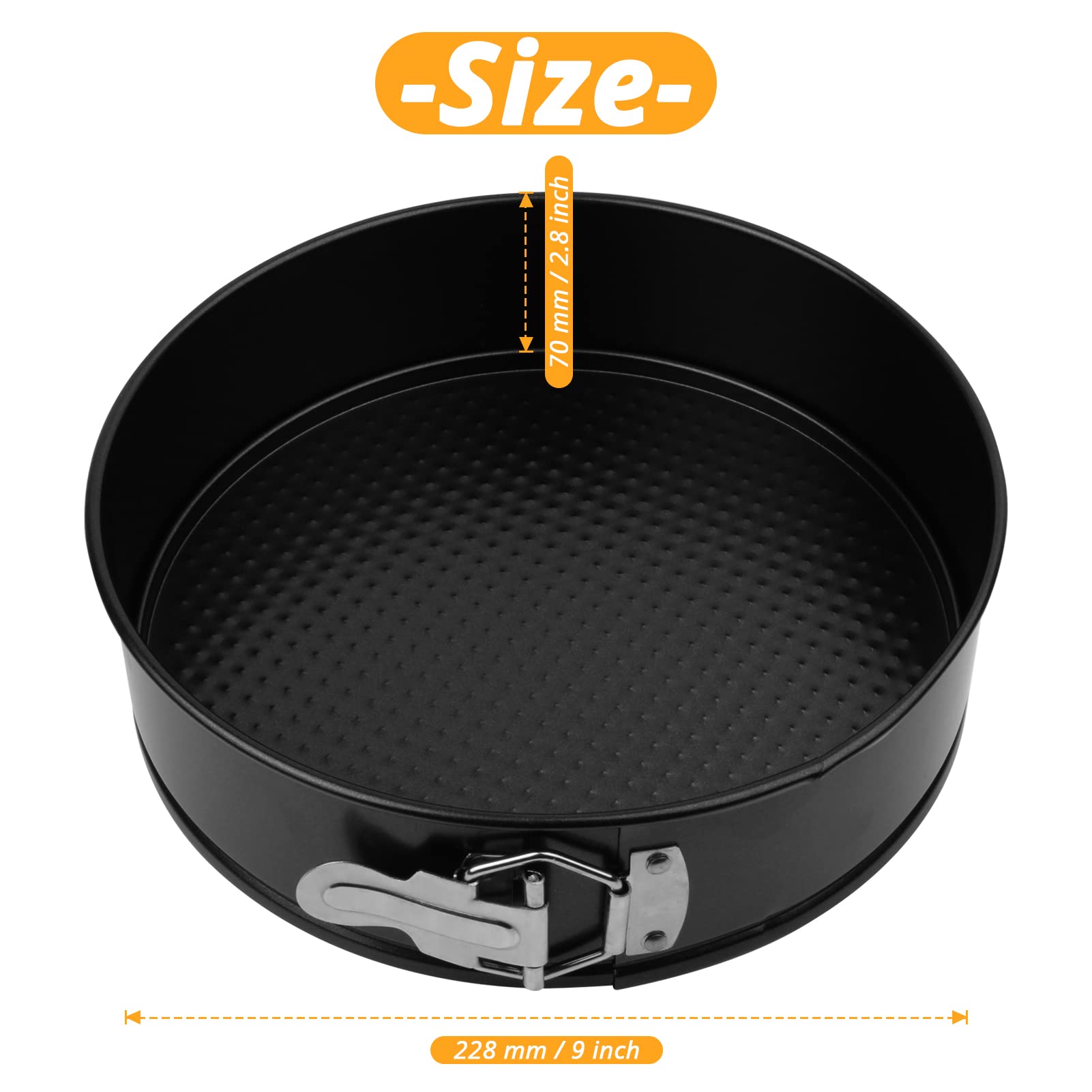 Sihuuu 9 Inch Cheesecake Pan, Springform Pan Set, Nonstick Leakproof Springform Pan for Mini Cheesecakes, Pizzas, Quiches