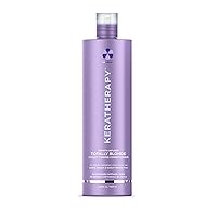 Keratin Infused Totally Blonde Violet Toning Conditioner, 33.8 fl. oz., 1000 ml - Keratin Therapy Purple Conditioner for Blonde Hair, Brassy, Silver, & Highlighted - Sulfate & Paraben Free