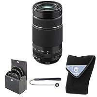 Fujifilm XF 70-300mm f/4-5.6 R LM OIS WR Lens, Black, Bundle with 67mm Digital Essentials Filter Kit and 19x19 Lens Wrap