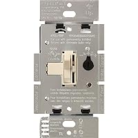 Lutron Toggler LED+ Dimmer Switch for Dimmable LED, Halogen and Incandescent Bulbs, 250W/Single-Pole or 3-Way, AYCL-253P-LA, Light Almond