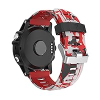 26mm Replacement Watch Strap for Garmin Fenix 5X Watch Band Sport Silicone Watchband for Garmin Fenix3 3HR (Color : Army Camouflage)