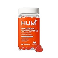 HUM Hyaluronic Glow- Hydrating Skin Supplements for Supporting Collagen Production - Antioxidant-Rich Vitamin C & E for Radiant Glowing Skin - 60 Non-GMO, Gluten-Free Gummies