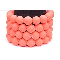 Frosted Glass Beads Peach Rubber-Tone Beads 10mm Round Sold per pkg of 2x32inch (168 Beads)