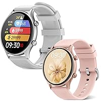 Blood Pressure Watches, Pink Smart Watch Bundle with Grey Smartwatch