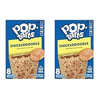 Pop Tarts Snickerdoodle Flavour (2) Box SimplyComplete Bundle (16 Total With Conversion Chart) Kids Snack, Value Pack Snacking at Home School Office or with Friends Family