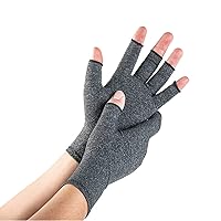 Fingerless Gloves, 1 Pair Compression Gloves for men and women Compression Glove Relieve Hand Pain Swelling