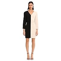 Donna Morgan Women's Sleek and Sophisticated Crepe Sheath Dress Event Party Occasion Night Out Guest of