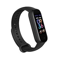 Band 5 Activity Fitness Tracker with Alexa Built-in, 15-Day Battery Life, Blood Oxygen, Heart Rate, Sleep & Stress Monitoring, 5 ATM Water Resistant, Fitness Watch for Men Women Kids, Black