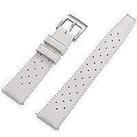FKM Rubber Watch Strap Quick Release Tropical Style Fluororubber 18mm 20mm 22mm Soft Breathable Durable FKM Rubber Watch Band Universal Replacement Band Strap for Men Women