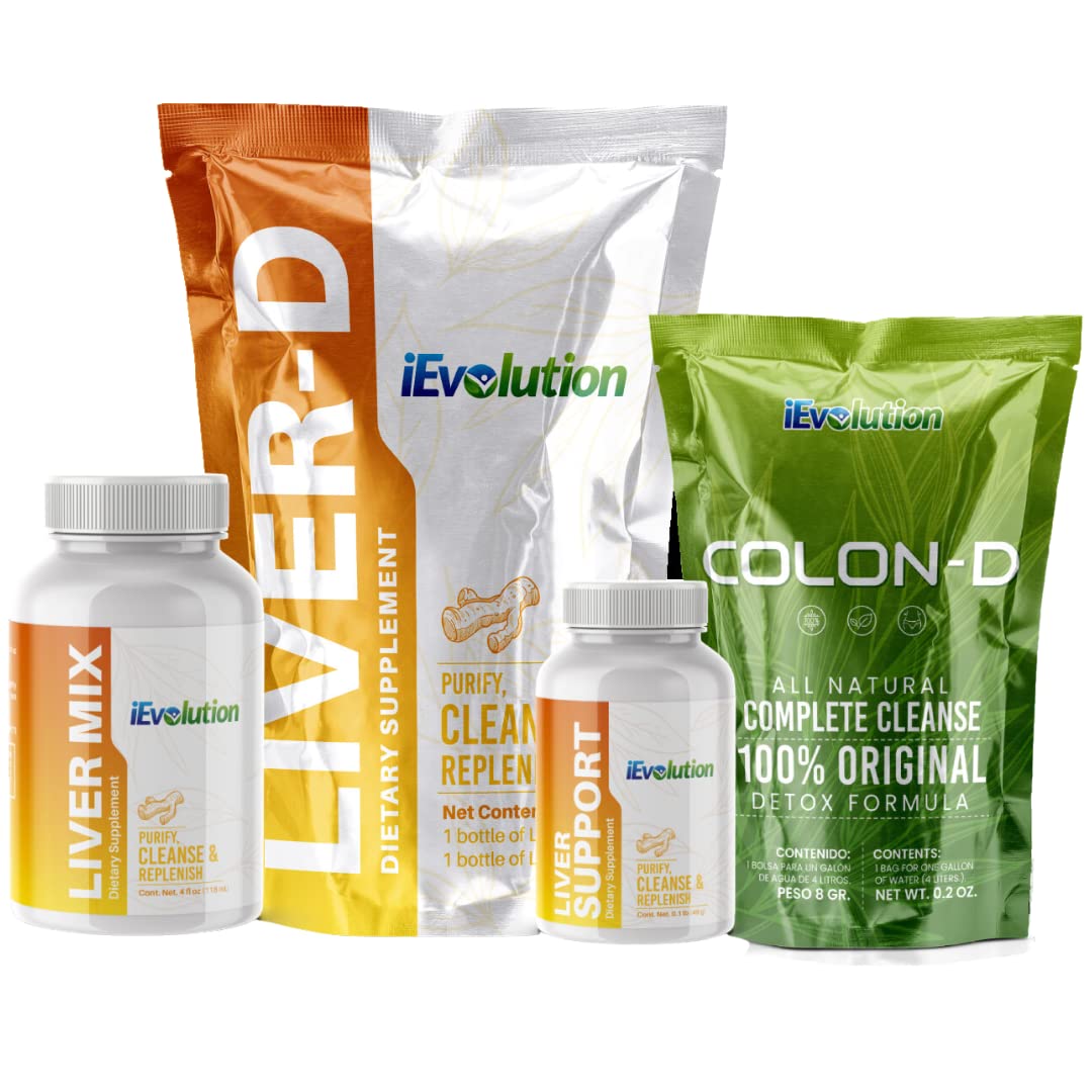 iEvolution 7D-Challange, Liver Detox, Colon Detox Cleanse - Liver-D & Colon-D, Liver Complex Supplement to Detox, Cleanse, and Repair The Liver | Natural Ingredients